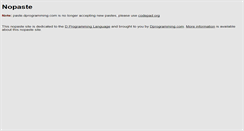 Desktop Screenshot of paste.dprogramming.com