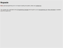 Tablet Screenshot of paste.dprogramming.com